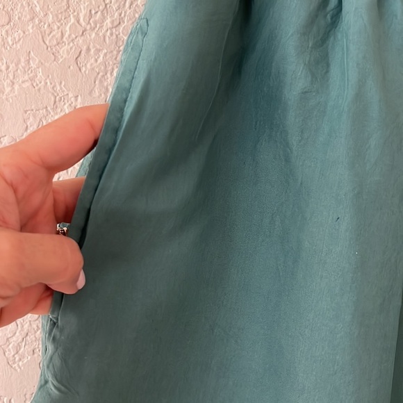 Abvien 100% Silk Women’s Windbreaker Jogger Pants sz S Sage Green. Vintage. - Picture 2 of 9